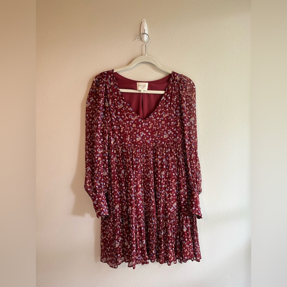 Sezane Floral Babydoll Dress